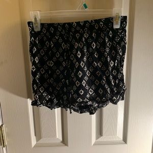Black and white pattern shorts
